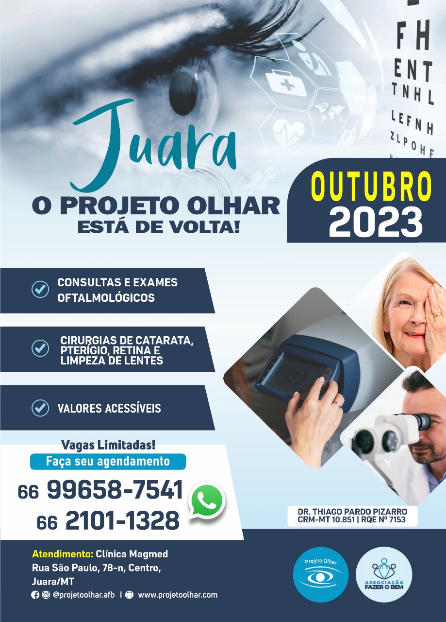 PROJETO OLHAR ESTÁ DE VOLTA EM JUARA