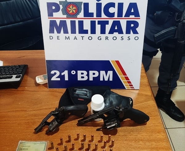 Patrulha Rural da Policia Militar de Juara apreende 02 armas de fogo calibre 38