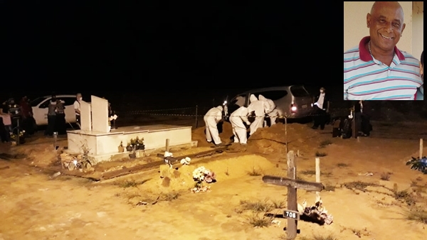 Sem velório devido a pandemia, corpo de João Viola é sepultado a noite em Porto dos Gaúchos